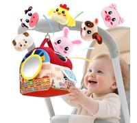 kidmance Jouet Montessori Bébé et Enfant Ferme Sensoriel en Coton - Grange, Hochets, Animaux à la Ferme - Éveil & Apaisant - Dès 6 Mois (6-24 Mois)