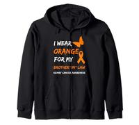 Kidney Cancer I Wear Orange for My Brother-in-Law Ribbon Sweat à Capuche