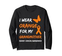 Kidney Cancer I Wear Orange for My Grandmother Ribbon Manche Longue