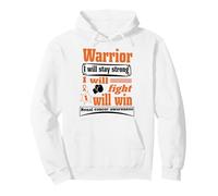 Kidney Cancer Warrior I Will Stay Strong I Will Fight I Will Sweat à Capuche