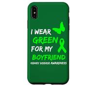 Kidney Disease I Wear Green for My Boyfriend Ribbon Coque pour iPhone XS Max