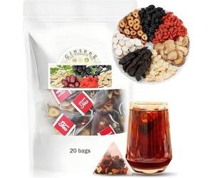 Kidney Tea Formula Ginseng Six Treasure Tea, Ginseng Six Treasure Suitable for Both Men and Women (1 BOX)