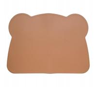 Kidnort Tapis de Repas en Silicone pour Enfants pour Apprendre à Manger - Forme d'ourson - BLW (Retter Brun)