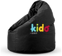 Kido By Diablo Pouf pour enfants avec remplissage Pouf Gaming Fauteuil Beanbag Couleur : Noir