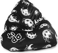 Kido By Diablo Pouf pour enfants avec remplissage Pouf Gaming Fauteuil Beanbag Couleur : Noir (velours)