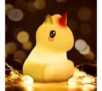 kidoo Lampe de chevet LED 9 couleurs pour bébé, télécommande, efficacité énergétique et luminosité réglable, charge USB, éclairage nocturne pour enfant (licorne)