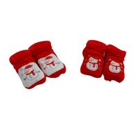 kidparadise Chaussons bébés mon premier Noel 0-3 mois un lot de deux paires