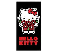 kidparadise Drap de Plage Coton Hello Kitty - Serviette de Bain en Coton pour Enfant (C)