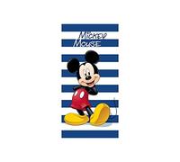 kidparadise Drap de Plage Mickey - Serviette de Plage Mickey 70 x 140, Coton, Bleu