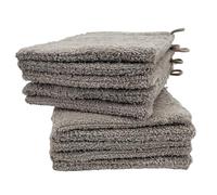 kidparadise Gants de Toilette 14 x 22 cm - Coton - Lot de 10 Gants (Beige)