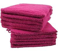 kidparadise Gants de Toilette 14 x 22 cm - Coton - Lot de 10 Gants (Fushia)