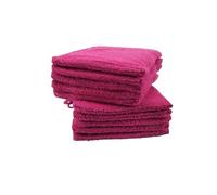 kidparadise Gants de Toilette 14 x 22 cm - Coton - Lot de 10 Gants (Fushia x 10)