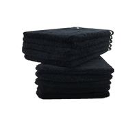 kidparadise Gants de Toilette 14 x 22 cm - Coton - Lot de 10 Gants (Noir x 10)