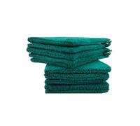 kidparadise Gants de Toilette 14 x 22 cm - Coton - Lot de 10 Gants (Vert x 10)