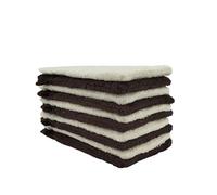 kidparadise Gants de Toilette Taille 14x22 cm 100% Coton - Lot de 10 Gants de Toilette Ivoire-Marron
