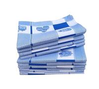 kidparadise Lot de 10 Torchons De Cuisine Coton Vaisselle De Qualité - Torchon Cuisine 100% Coton (Bleu)