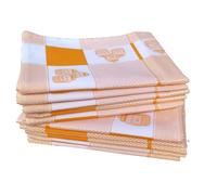 kidparadise Lot de 10 Torchons De Cuisine Coton Vaisselle De Qualité - Torchon Cuisine 100% Coton (Jaune)
