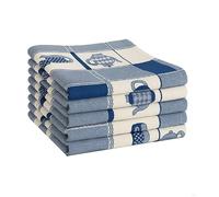 kidparadise Lot de 5 Torchons De Cuisine Coton Vaisselle De Qualité - Torchon Cuisine 100% Coton (Bleu)