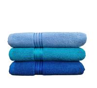 kidparadise Serviette De Bain 70x140 - Lot 3 Serviettes De Bain Coton (Azur)