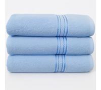 kidparadise Serviette De Bain 70x140 - Lot 3 Serviettes De Bain Coton (Bleu Ciel)