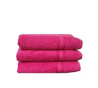 kidparadise Serviette De Bain 70x140 - Lot 3 Serviettes De Bain Coton (Fushia)