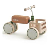 Kidpop Toast Vélo d'Équilibre Bébé 2-en-1, Trottinette Convertible avec Siège Détachable, Cadre Triangulaire Antichute, Panier Alimentaire, Porteur Bébé pour Enfants 10-36 Mois, Vert