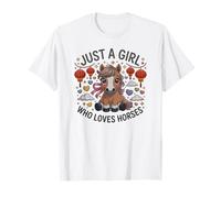 Kids 2026 Just Girl Who Loves Horse Pony Fortune Lady Lunar T-Shirt