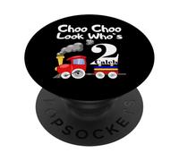Kids 2nd Birthday Caleb Choo Choo Train 2 Year Old PopSockets PopGrip Adhésif