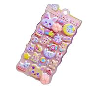 Kids 3D Stickers - Assorted Aesthetic Decals, Raised Adhesive Pack for Laptop, Mini Pet Stickers, Child Toy Decor with Vivid Texture, Colorful Vinyl Sheet for Scrapbooking and Case Organizing