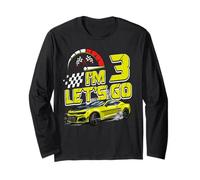 Kids 3rd Birthday Racing Car Gifts 3 Year Old Boys Party Manche Longue