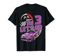 Kids 3rd Birthday Racing Car Gifts 3 Year Old Boys Party T-Shirt