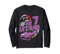 Kids 7th Birthday Racing Car Gifts 7 Year Old Boys Party Manche Longue
