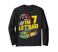 Kids 7th Birthday Racing Car Gifts 7 Year Old Boys Party Manche Longue