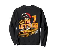Kids 7th Birthday Racing Car Gifts 7 Year Old Boys Party Sweatshirt