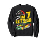 Kids 7th Birthday Racing Car Gifts 7 Year Old Boys Party Sweatshirt