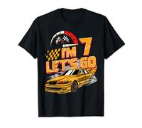 Kids 7th Birthday Racing Car Gifts 7 Year Old Boys Party T-Shirt