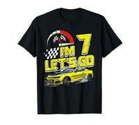 Kids 7th Birthday Racing Car Gifts 7 Year Old Boys Party T-Shirt