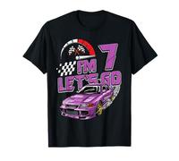 Kids 7th Birthday Racing Car Gifts 7 Year Old Boys Party T-Shirt