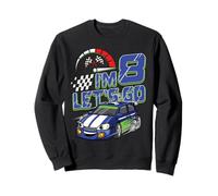 Kids 8th Birthday Racing Car Gifts 8 Year Old Boys Party Sweatshirt