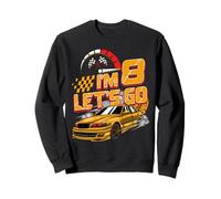 Kids 8th Birthday Racing Car Gifts 8 Year Old Boys Party Sweatshirt