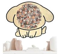 Kids Animal Puzzle Board - Creature Matching Toy for Early Learning | Recyclable Paper Material with Smooth Edges, Hand Eye Coordination Training Playset, Preschool Educational Game 11.42x8.46x0.28 in