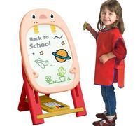 Kids Art Easel - Art sur pied double face - Art Easel pour enfants avec accessoires de peinture, écurie et chevalet pour garçons et filles, chevalet en bois avec ardoise, tableau et rouleau