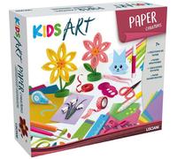 Lisciani - Kids Art Paper Creations - Kit Créatif Papier pour Enfants de 7 à 12 ans - Activité Manuelle Papier & Quilling - 20 Feuilles Couleur Washi Tape Ciseaux & Colle - Créativité & Motricité Fine