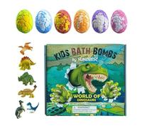 Kids Ball Set, 6 Piece Dinosaur Fizzy Bomb with Toy Surprise for Fun Time Play, Gentle Cleansing Feature, Toy Category for Bathtub Pool Home Family Time Boys Girls Use