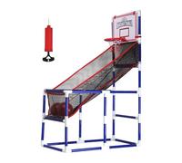 Kids Basketball Hoop Shot Game, Indoor Basketball Machine with Inflatable Ball, Pump and Punch - Free Wall - Mounted Basketbal Frame