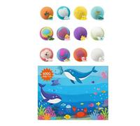 Kids Bath Balls - 12 Pieces Colorful Foaming Bathtub Toys, Gentle Refreshing Rainbow Bath Bombs | Stocking Stuffers for Teen, Family, Friends, Children, Boys, Girls, Daughter, Kids Fun Bathing Play