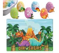 Kids Bath Bombs, Soft Bubble Egg Set, Fast Melting Balls with Color Foam Reaction, Skin Friendly Bath Formula Pack, Playful Dinosaur Design Toy, Bathroom Fun Set for Preschool and Boys