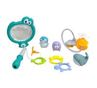 Kids Bath Playset, Floating Fishing Toy Kit, Water Drain Design with Modular Connect Pieces, Portable Bath Time Game for Learning Fun, Colorful Suction Cup Toy Set with Safe Build, Home Use for Pool