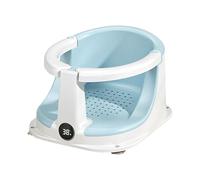 Kids Bath Seat, Toddler Sitting Bathing Seat, Foldable Baby Furniture, Built in Temperature Sensor, 12.99 Inches, Ideal for Girls Boys at Home Travel Hotel Apartment