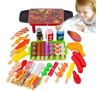 Kids BBQ Grill Playset - Prétendez Le Jeu De Jeu Alimentaire | Les Jouent À La Nourriture | Faux Jouets BBQ Grill | Fait Semblant De Cuisiner des Jouets Interactifs pour Accessoires De
